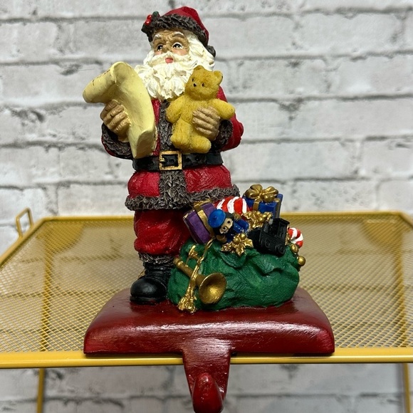 SANTA CLAUSE Stocking Holder 7 Inches Tall Christmas Holiday - Picture 7 of 16